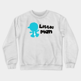 Little Man, Little Boy, Baby Silhouette, Tie Crewneck Sweatshirt